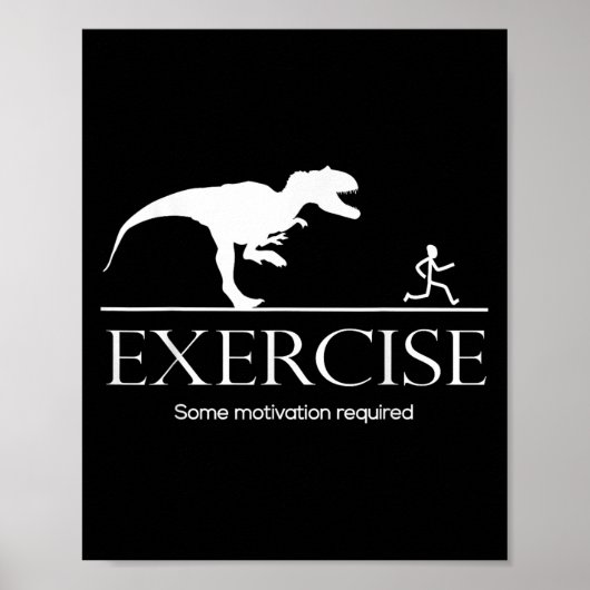 Dinosaur Workout Fun Gifts Store Co. Oefening Moti Poster (Voorkant)
