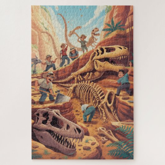 Dinosaur world discovery dig Puzzle Legpuzzel (Verticaal)