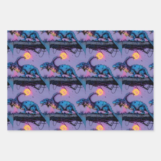 Dinosaur wrapping Paper - Abstracte Dino Gift Wrap (Voorkant 2)