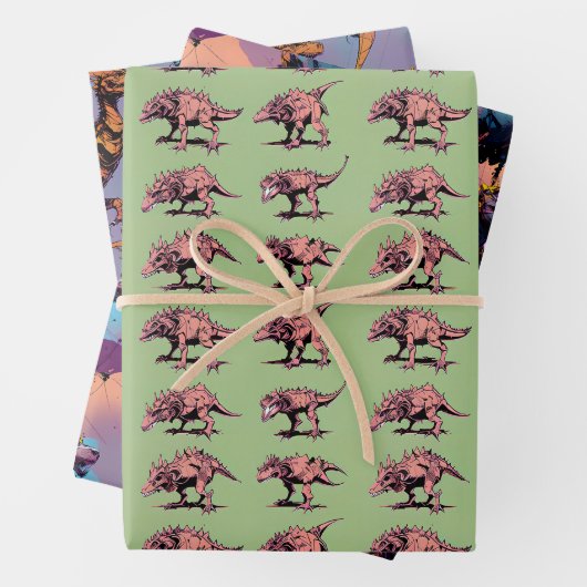 Dinosaur wrapping Paper - Abstracte Dinosaur Art (In situ)