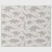Dinosaur wrapping Paper - Beige Cadeaupapier (Vlak)