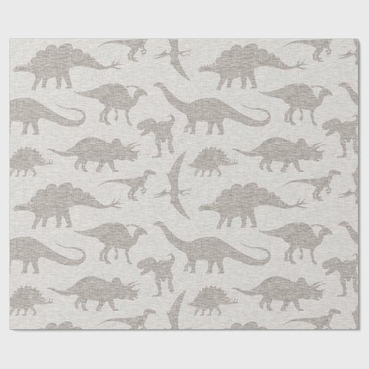 Dinosaur wrapping Paper - Beige Cadeaupapier (Vlak)