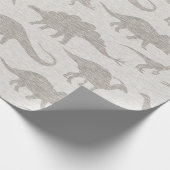 Dinosaur wrapping Paper - Beige Cadeaupapier (Hoek)