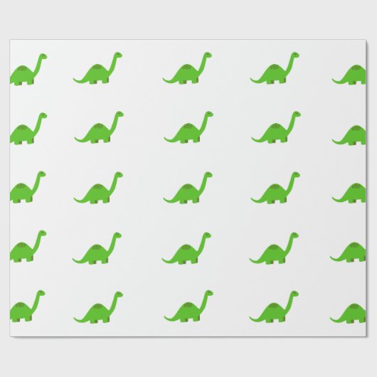 Dinosaur Wrapping Paper Birthday Cadeaupapier (Vlak)