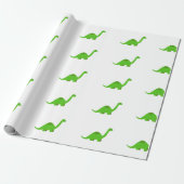 Dinosaur Wrapping Paper Birthday Cadeaupapier (Uitgerold)
