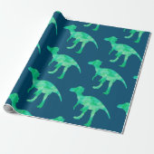 Dinosaur Wrapping Paper Gift Wrap Cadeaupapier (Uitgerold)