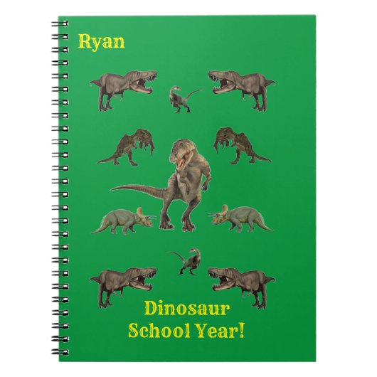 Dinosaur Wrapping Paper Notitieboek (Voorkant)