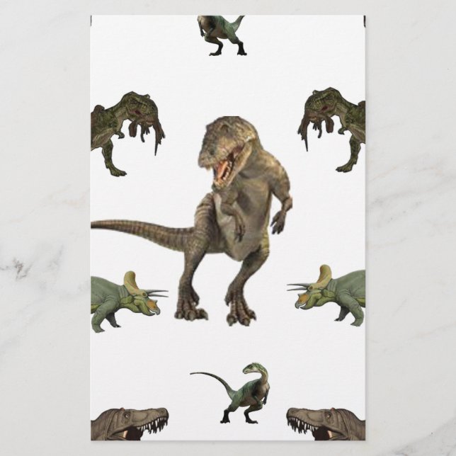 Dinosaur wrapppapier (Voorkant)