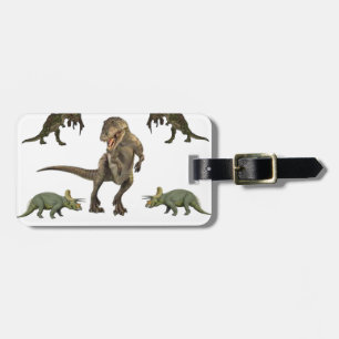 Dinosaur wrapppapier bagagelabel