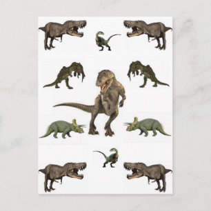 Dinosaur wrapppapier briefkaart