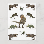 Dinosaur wrapppapier briefkaart (Voorkant)