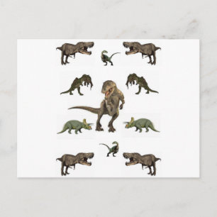 Dinosaur wrapppapier briefkaart