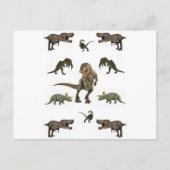 Dinosaur wrapppapier briefkaart (Voorkant)