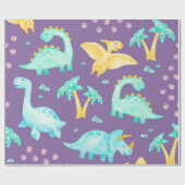 Dinosaur wrapppapier cadeaupapier (Vlak)