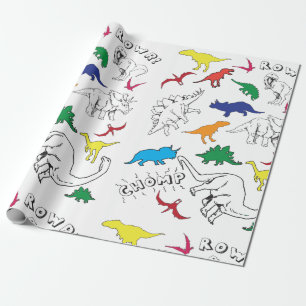 Dinosaur wrapppapier cadeaupapier