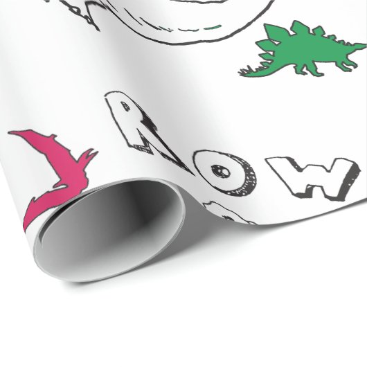 Dinosaur wrapppapier cadeaupapier (Rol Hoek)
