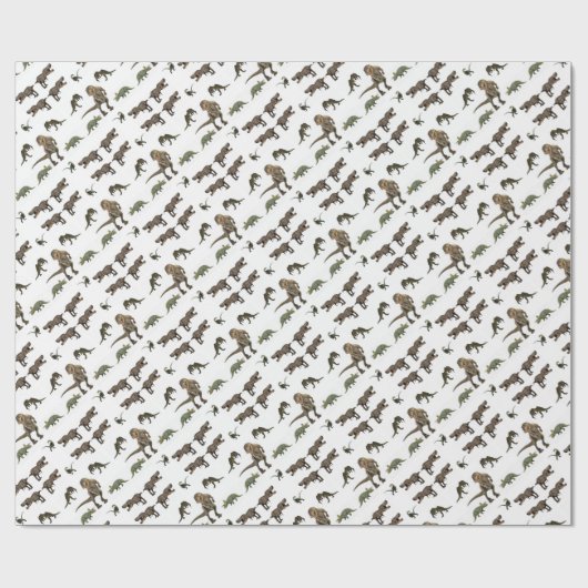 Dinosaur wrapppapier cadeaupapier (Vlak)