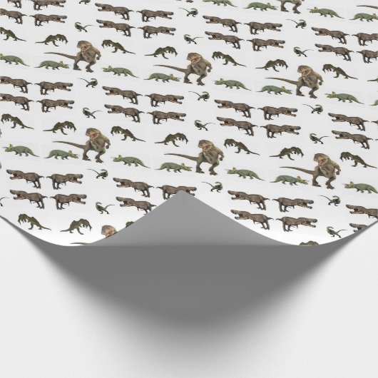 Dinosaur wrapppapier cadeaupapier (Hoek)