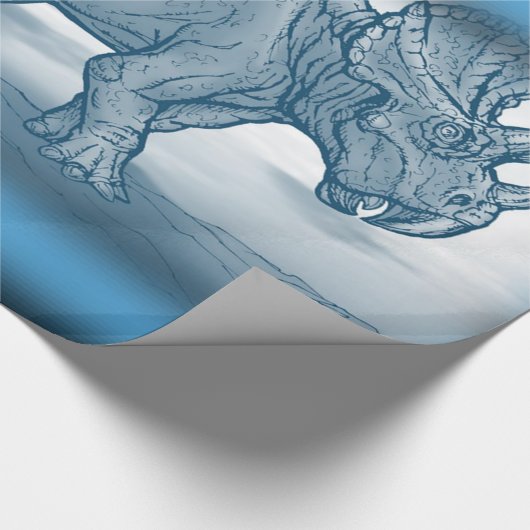 Dinosaur wrapppapier cadeaupapier (Hoek)