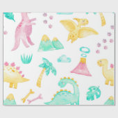 Dinosaur wrapppapier cadeaupapier (Vlak)