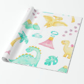 Dinosaur wrapppapier cadeaupapier (Uitgerold)