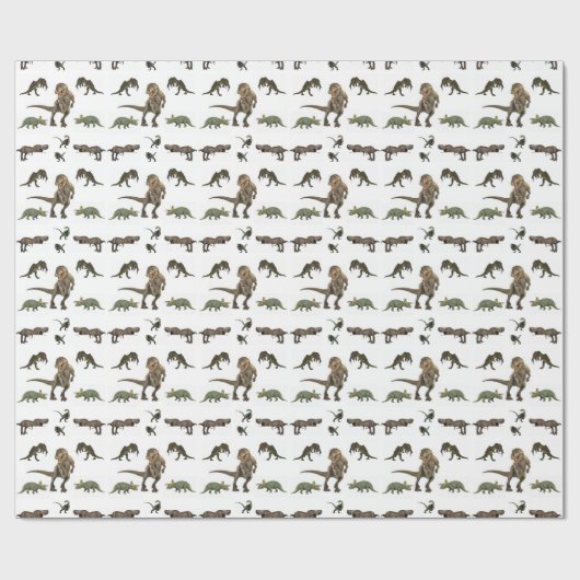 Dinosaur wrapppapier cadeaupapier (Vlak)