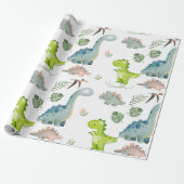 Dinosaur wrapppapier cadeaupapier (Uitgerold)