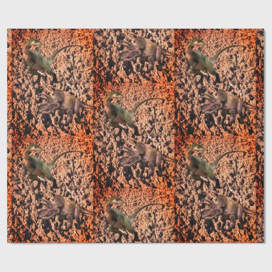 Dinosaur wrapppapier cadeaupapier (Vlak)