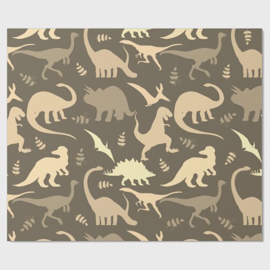 Dinosaur wrapppapier cadeaupapier (Vlak)