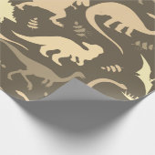 Dinosaur wrapppapier cadeaupapier (Hoek)