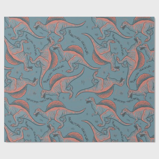 Dinosaur Wrapppapier Cadeaupapier (Vlak)