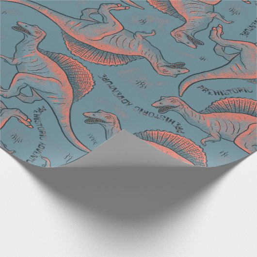 Dinosaur Wrapppapier Cadeaupapier (Hoek)