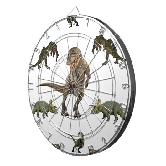 Dinosaur wrapppapier dartbord (Voorkant Rechts)