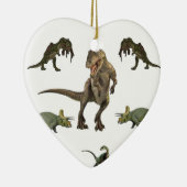 Dinosaur wrapppapier keramisch ornament (Rechts)