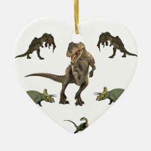 Dinosaur wrapppapier keramisch ornament