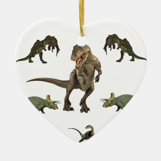 Dinosaur wrapppapier keramisch ornament (Voorkant)