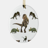 Dinosaur wrapppapier keramisch ornament (Rechts)