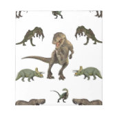 Dinosaur wrapppapier notitieblok (Voorkant)