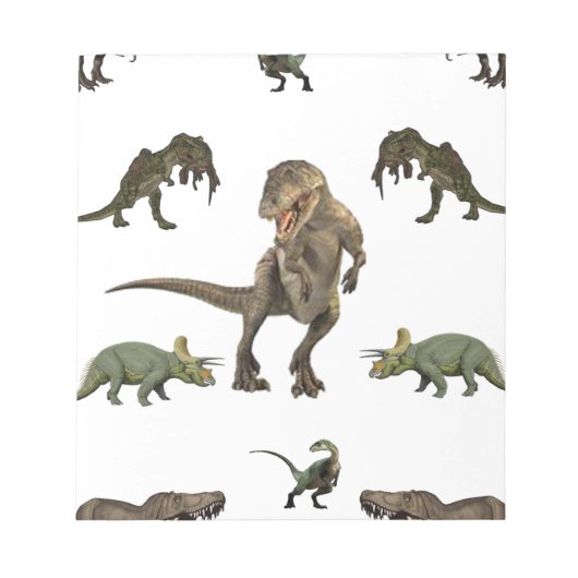Dinosaur wrapppapier notitieblok (Voorkant)