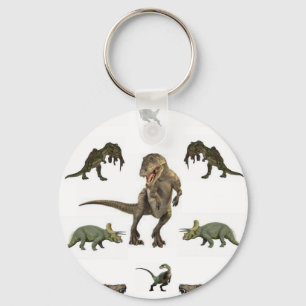 Dinosaur wrapppapier sleutelhanger