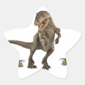 Dinosaur wrapppapier ster sticker (Voorkant)