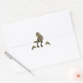 Dinosaur wrapppapier sticker (Envelop)