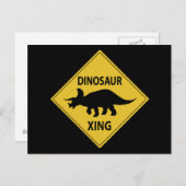 Dinosaur Xing Briefkaart (Voorkant / Achterkant)