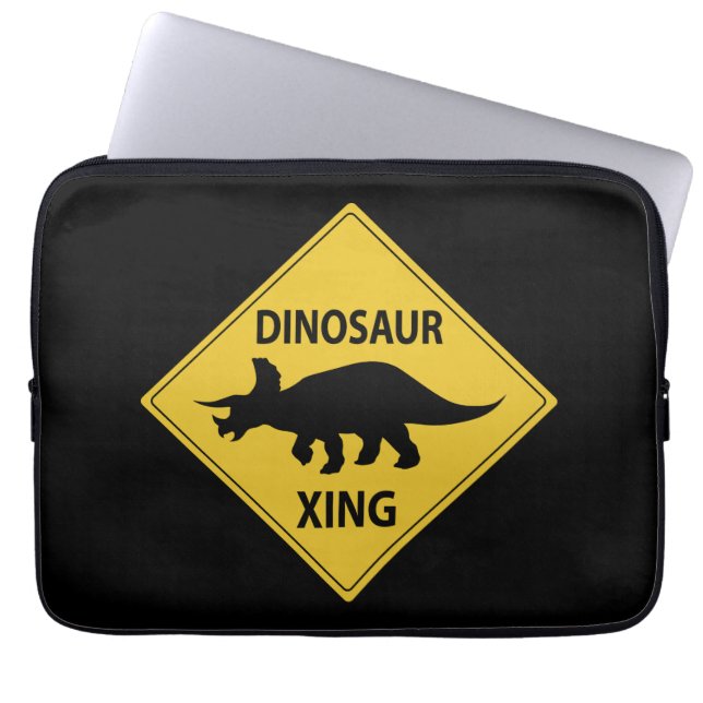 Dinosaur Xing Laptop Sleeve (Voorkant)