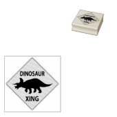 Dinosaur Xing Rubberstempel (Gestempeld)