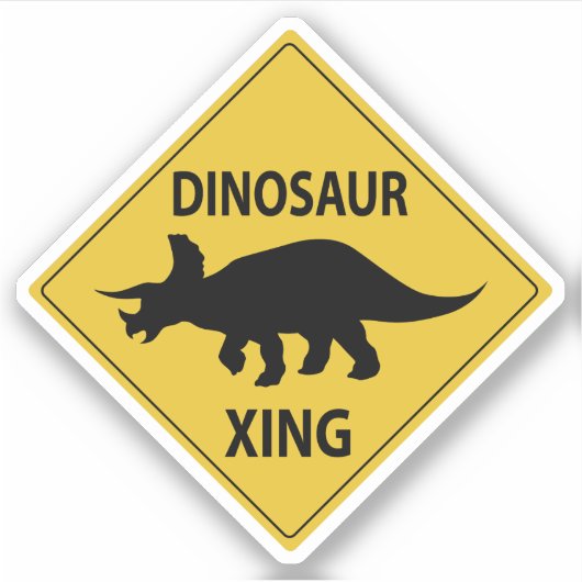 Dinosaur XING Sticker (Voorkant)