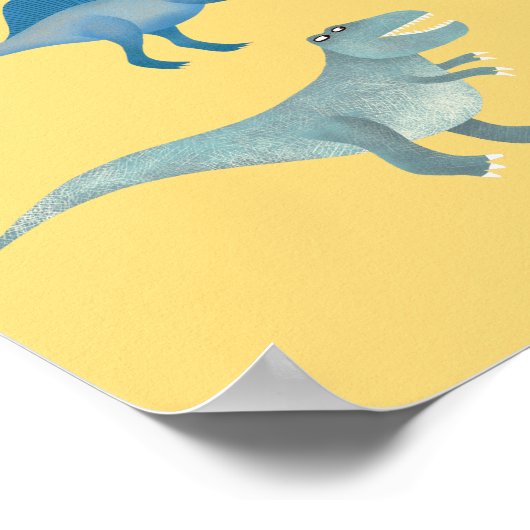 Dinosaur Yellow Personalized Poster (Hoek)
