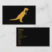 Dinosaur Yellow Visitekaartje (Voorkant / Achterkant)
