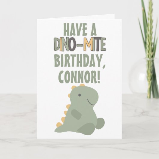 Dinosaur Young Child Birthday Kaart (Voorkant)