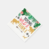 Dinosaur Young Wild Drie derde verjaardag servette Servet (Hoek)